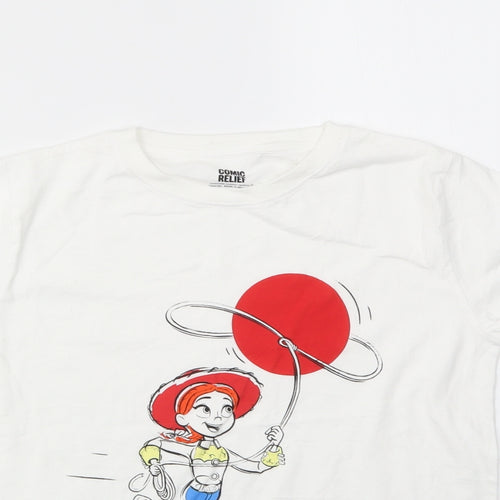 COMI RELIFE  Boys White   Basic T-Shirt Size 11-12 Years