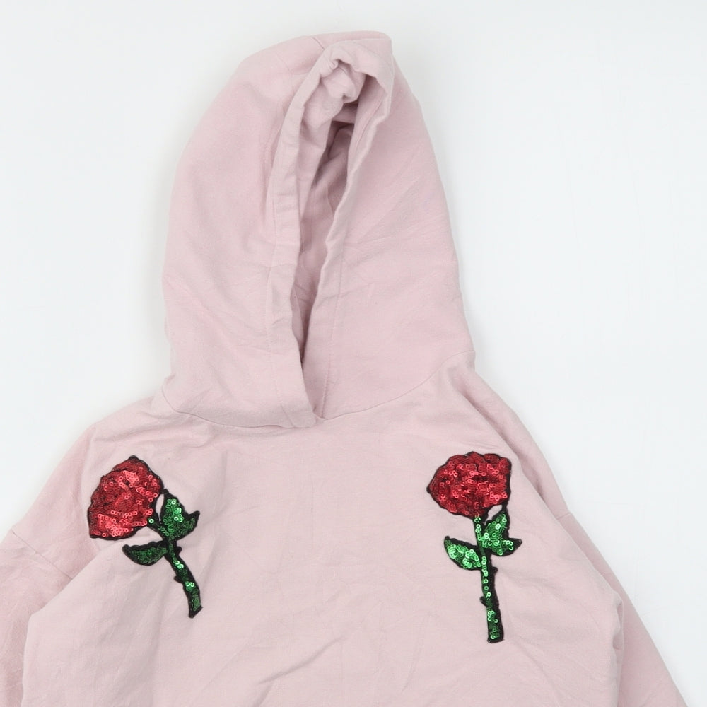 Zara Girls Pink   Pullover Hoodie Size 10 Years