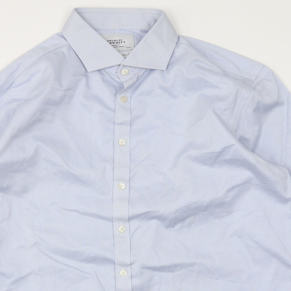 Charles Tyrwhitt Mens Blue    Dress Shirt Size 17.5