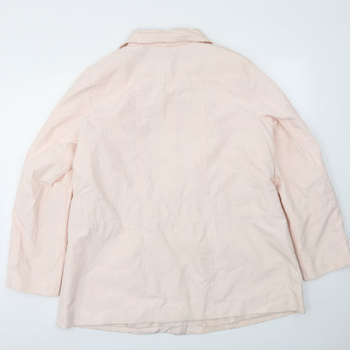 ANNE WEYBURN Womens Pink   Jacket Coat Size 18