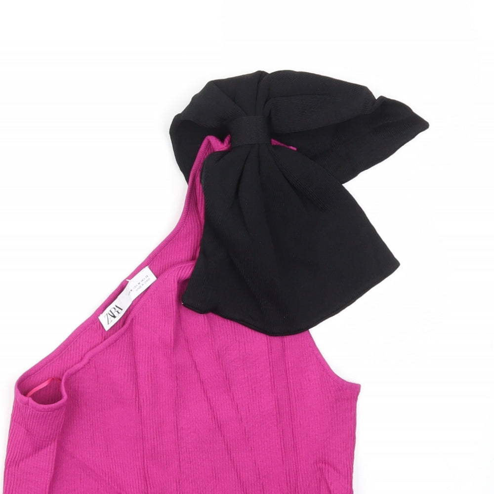 Zara Womens Pink   Basic T-Shirt Size M