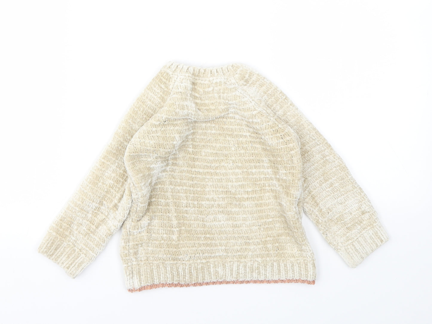 F&F Girls Ivory   Pullover Jumper Size 12-18 Months