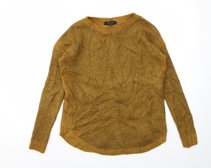 New Look Womens Yellow Pullover Jumper Size 6