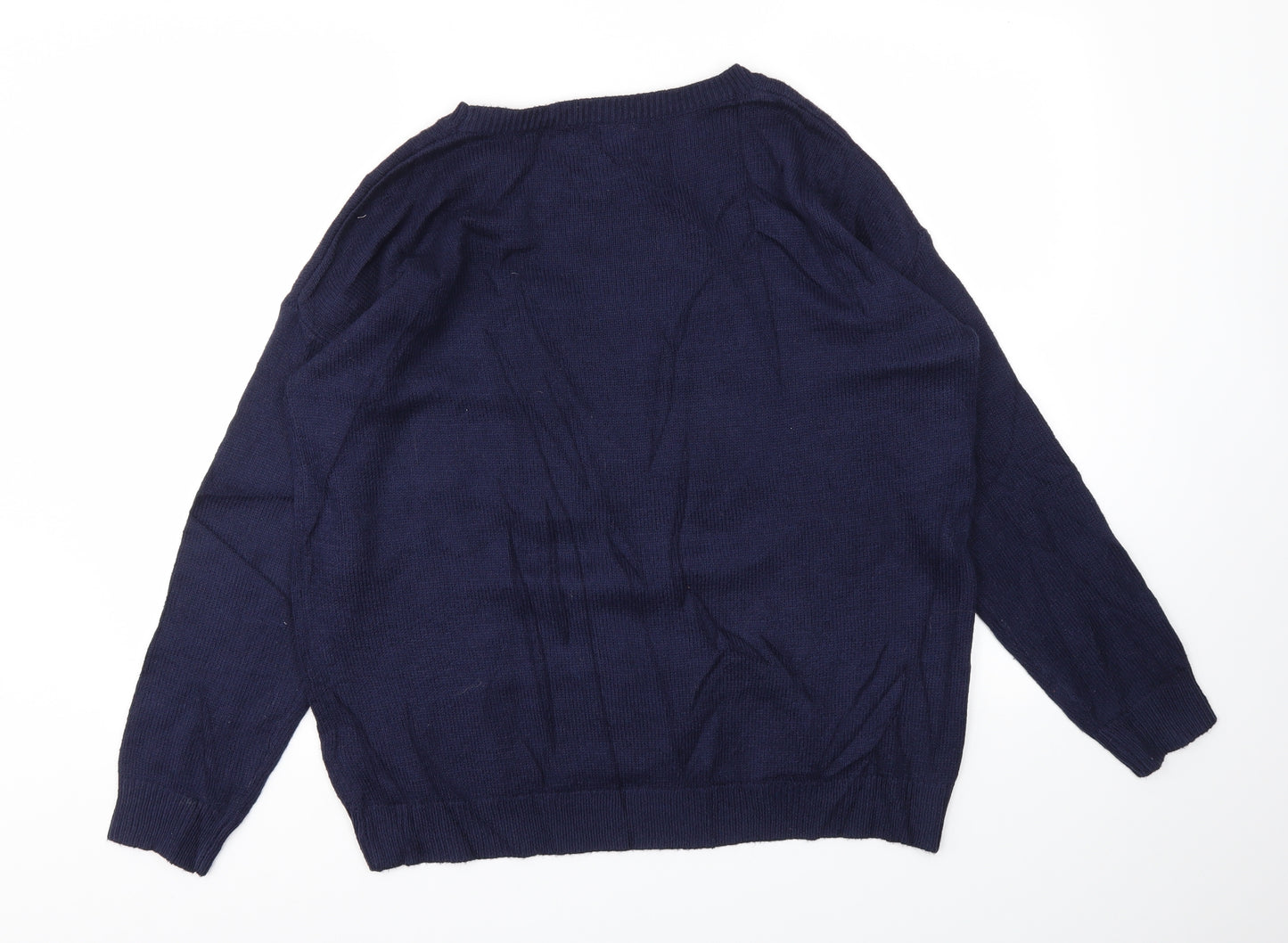 M&S Womens Blue   Pullover Jumper Size L