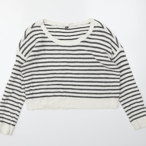 H&M Womens Multicoloured Striped  Pullover Jumper Size 6