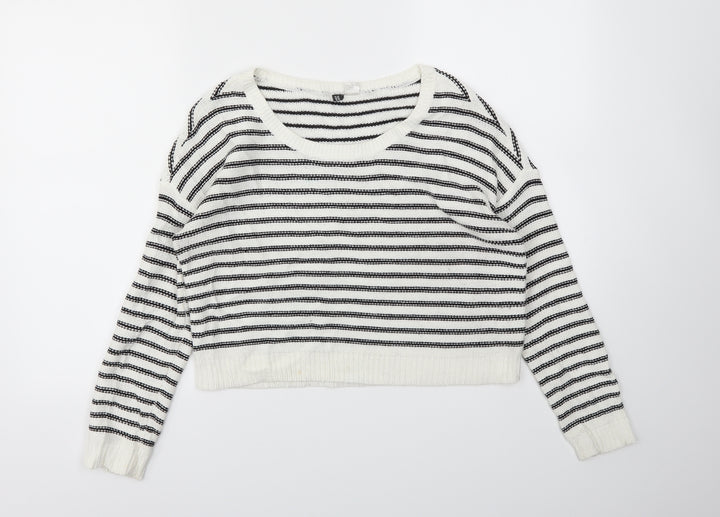 H&M Womens Multicoloured Striped Pullover Jumper Size 6