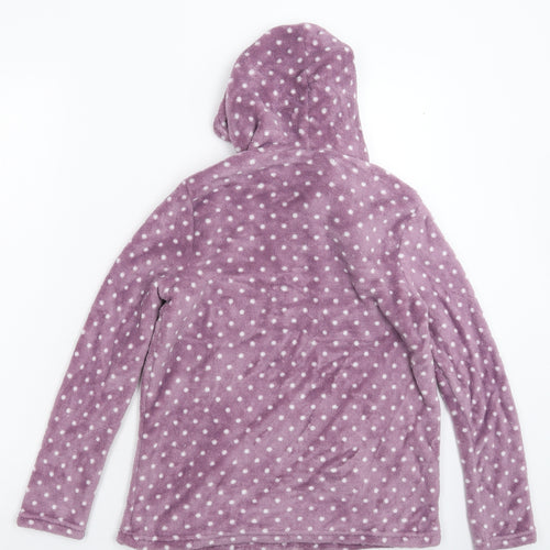 Tesco Womens Purple Polka Dot Fleece Top Pyjama Top Size 12  - Disney