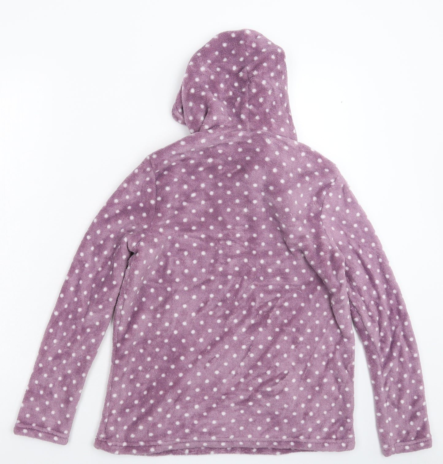 Tesco Womens Purple Polka Dot Fleece Top Pyjama Top Size 12  - Disney