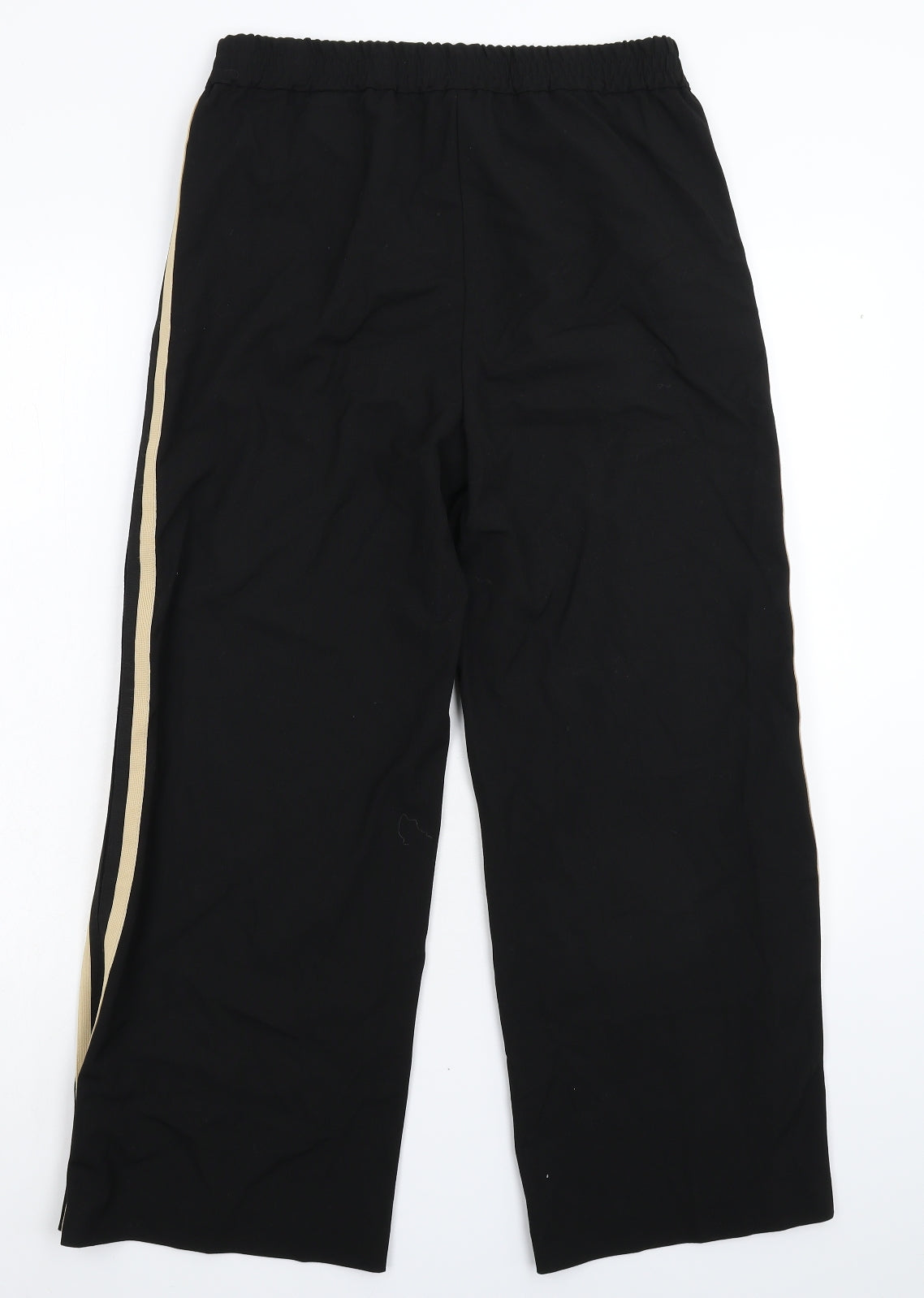 Marks and Spencer Womens Black Striped  Trousers  Size 12 L27 in