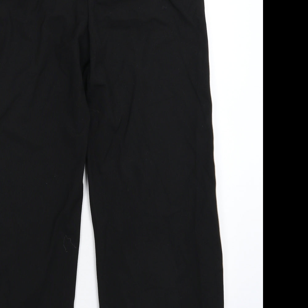 Marks and Spencer Womens Black Striped  Trousers  Size 12 L27 in