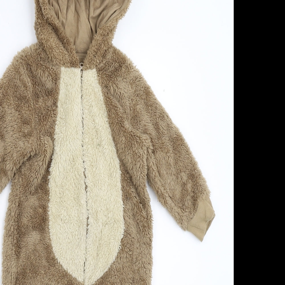 Merc Boys Beige Solid Fleece  One Piece Size 3-4 Years