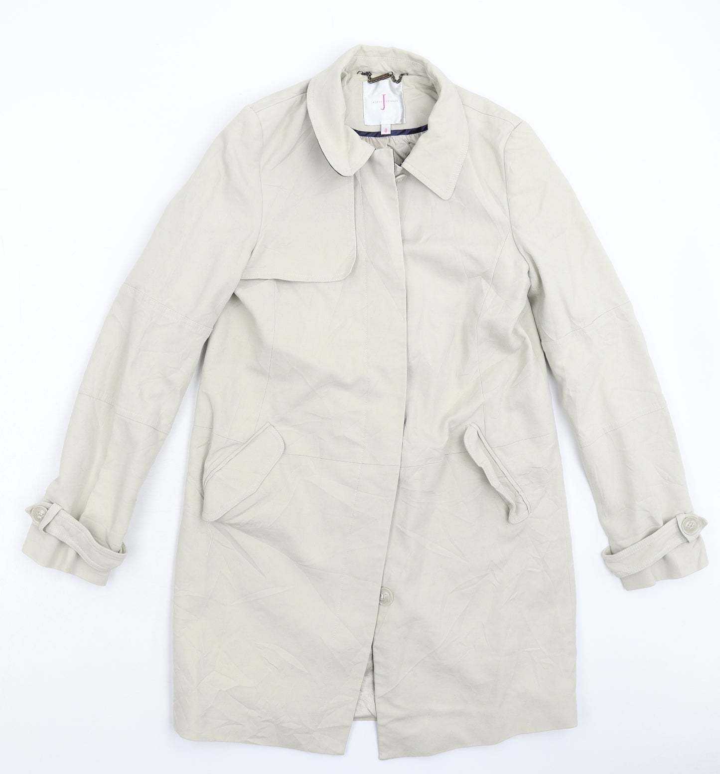 Jasper Conran Womens Beige   Pea Coat Coat Size 8