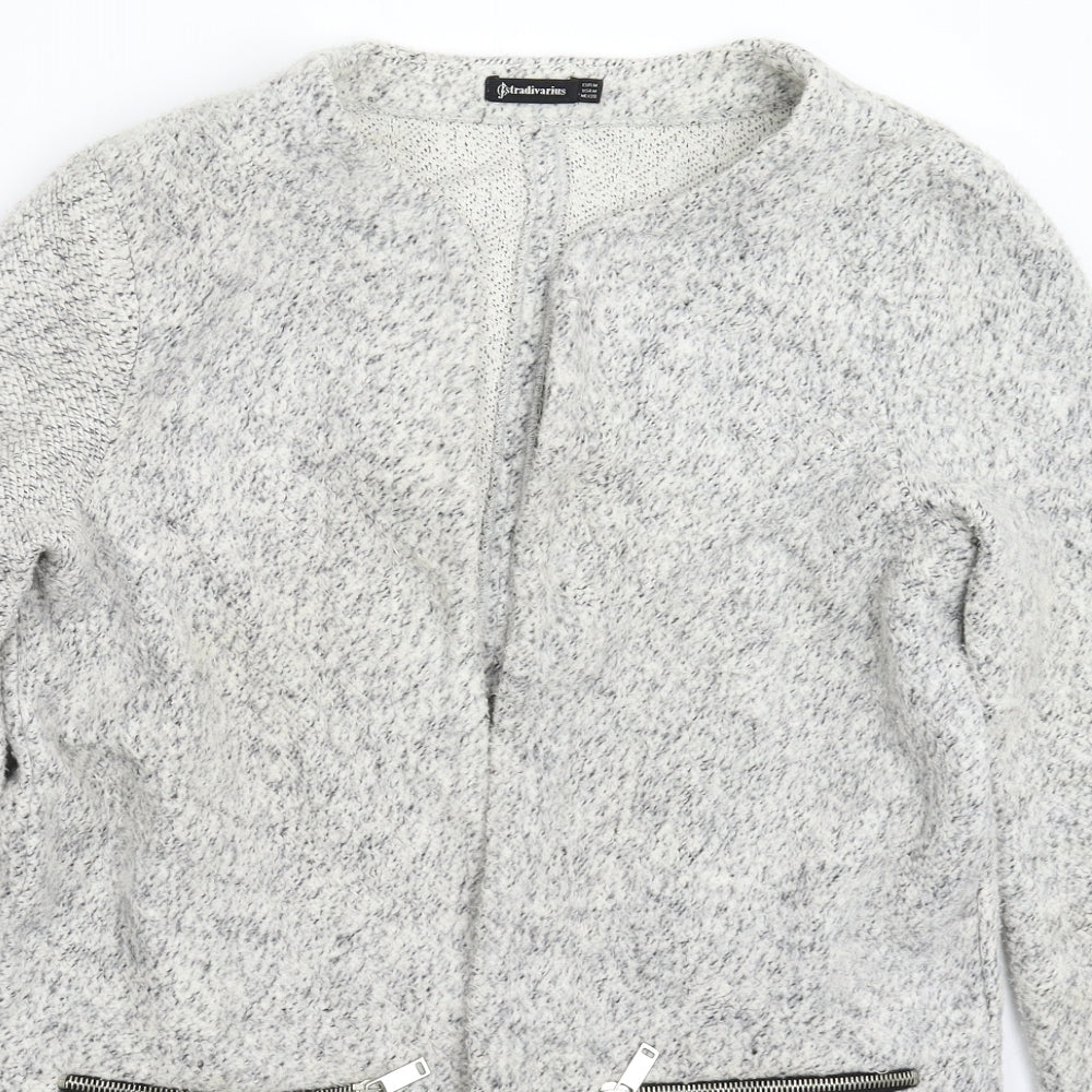 Stradivarius Womens Grey   Jacket Coatigan Size M