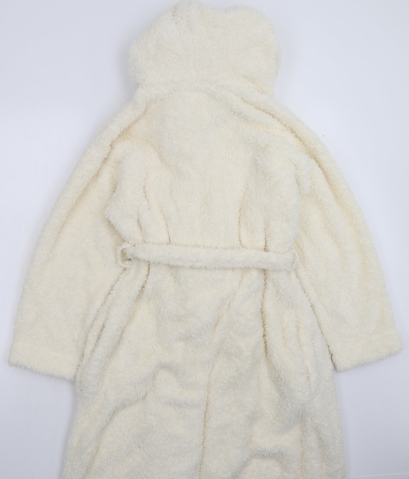 Day Dream Womens White Solid Fleece Kimono Robe Size L