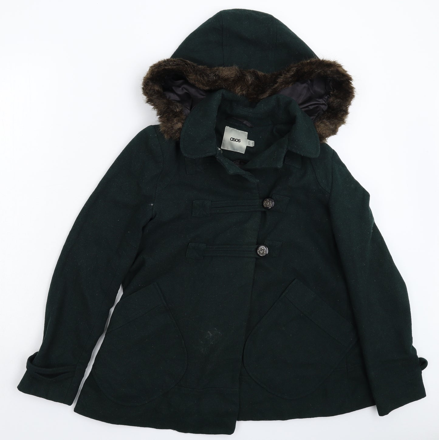 ASOS Womens Green   Jacket Coat Size 6