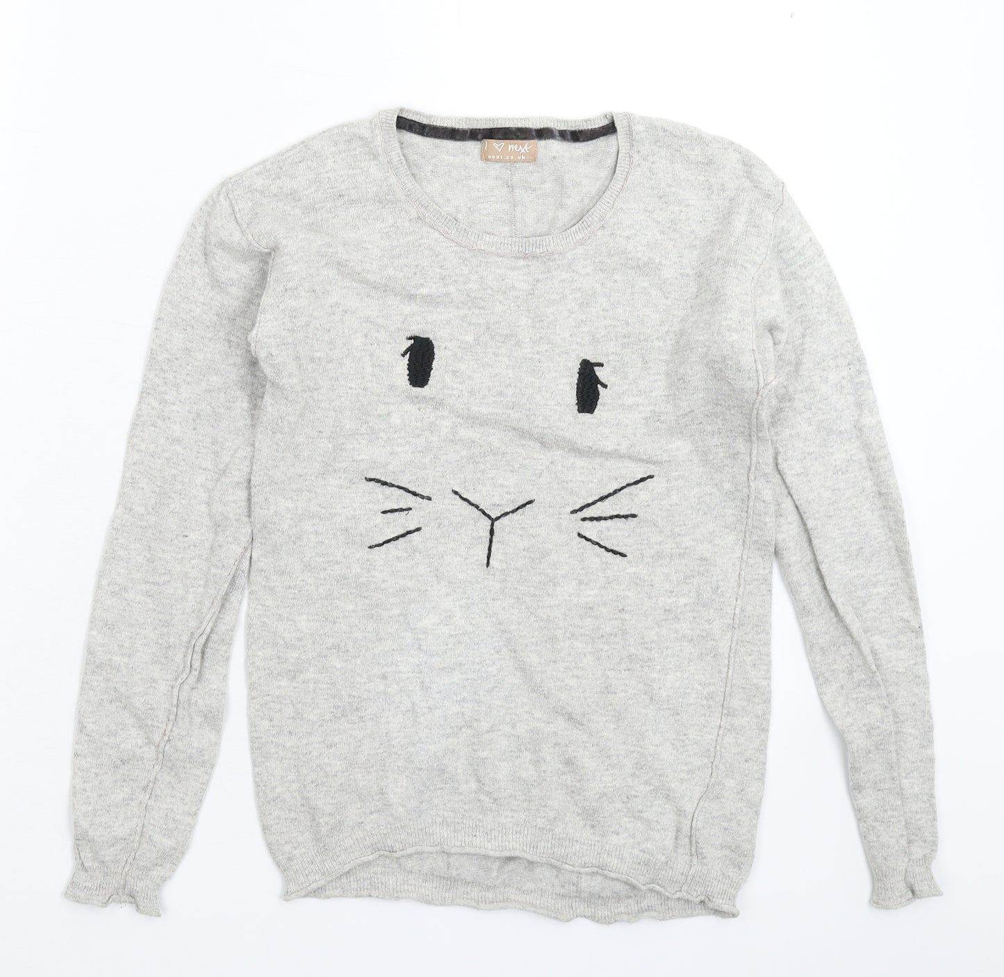 NEXT Girls Grey  Knit Pullover Jumper Size 11-12 Years