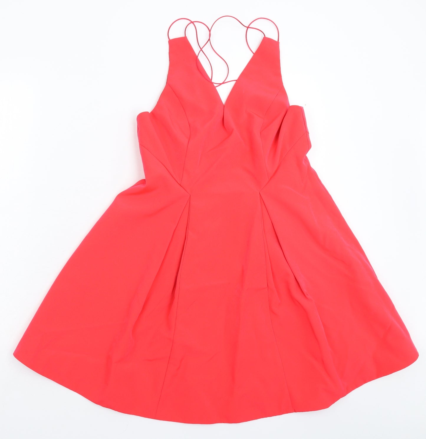 Topshop Womens Pink   Fit & Flare  Size 12