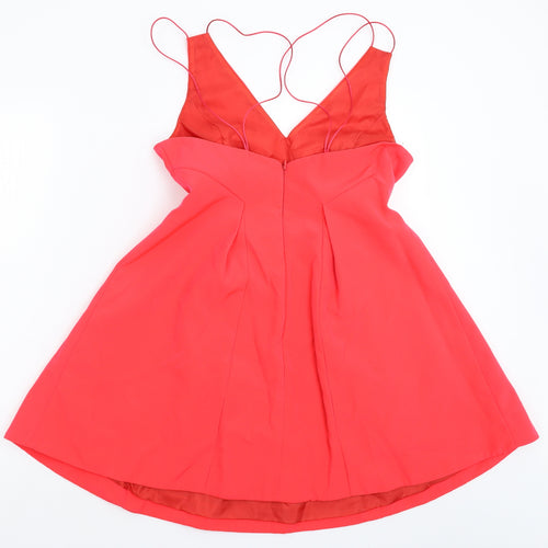 Topshop Womens Pink   Fit & Flare  Size 12
