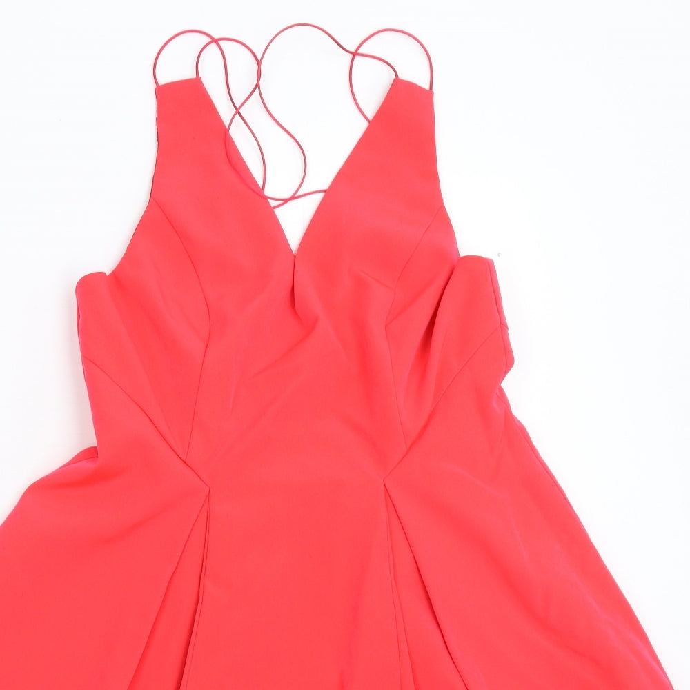 Topshop Womens Pink   Fit & Flare  Size 12