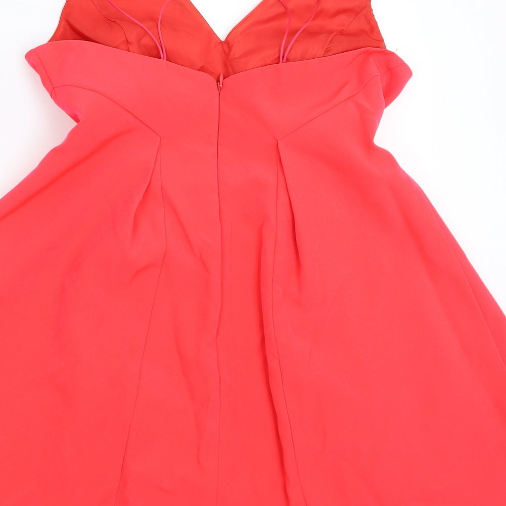 Topshop Womens Pink   Fit & Flare  Size 12