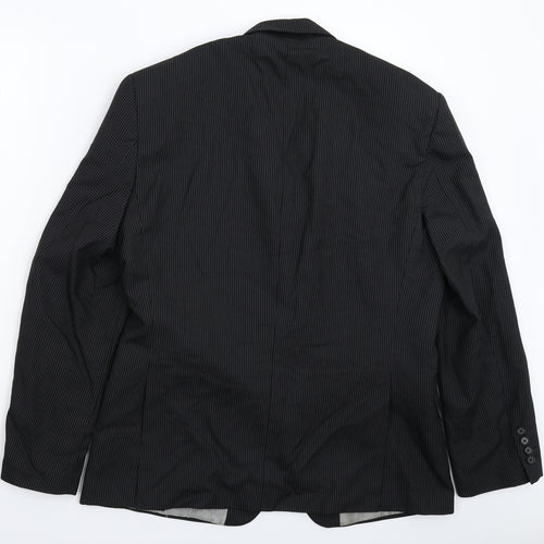 NEXT Mens Black Striped  Jacket Suit Jacket Size 42