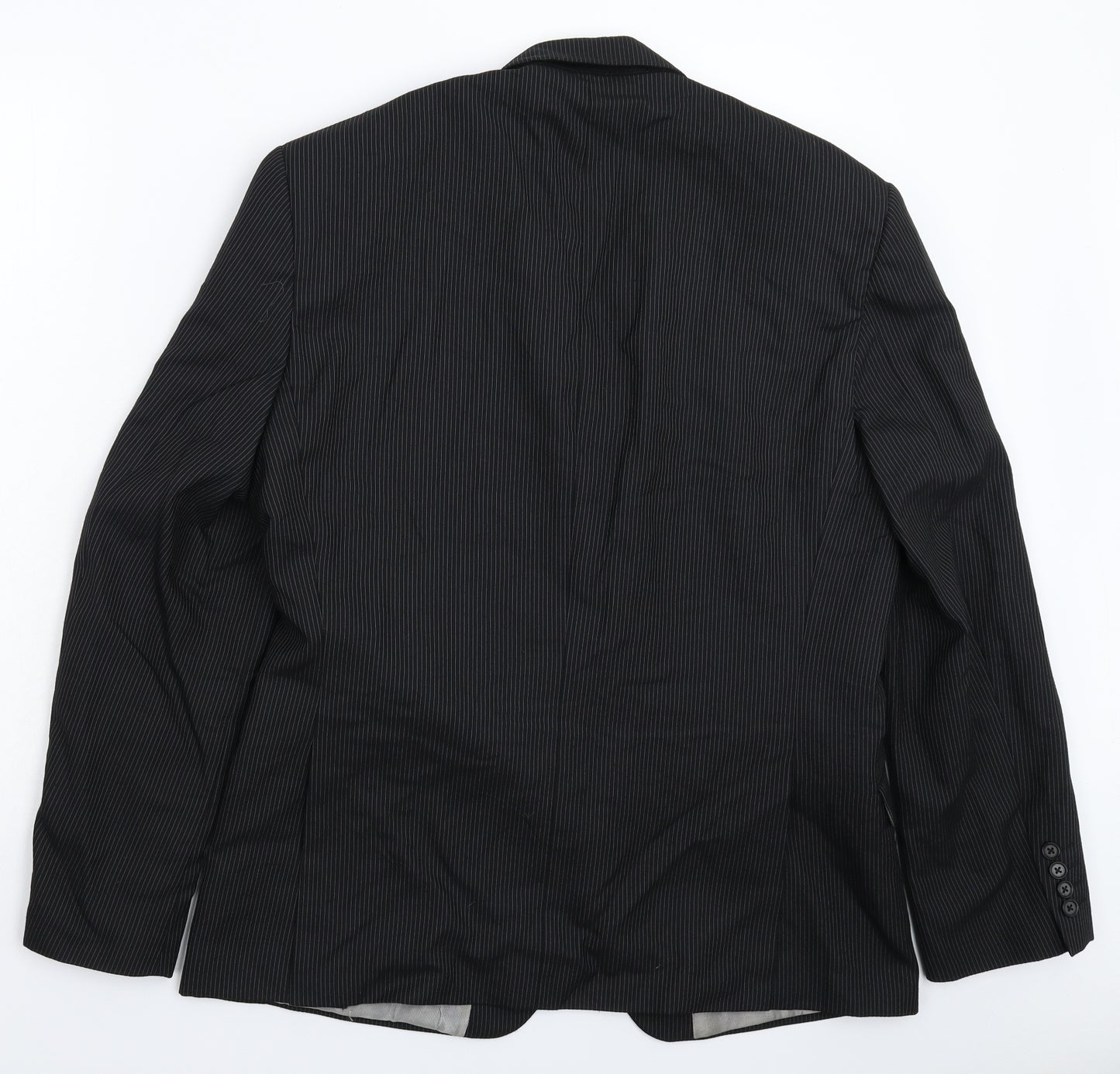 NEXT Mens Black Striped  Jacket Suit Jacket Size 42