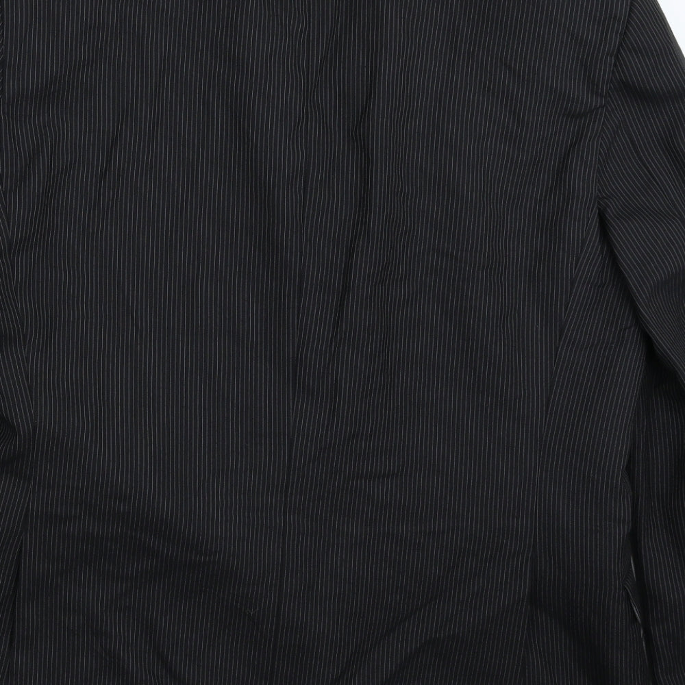 NEXT Mens Black Striped  Jacket Suit Jacket Size 42