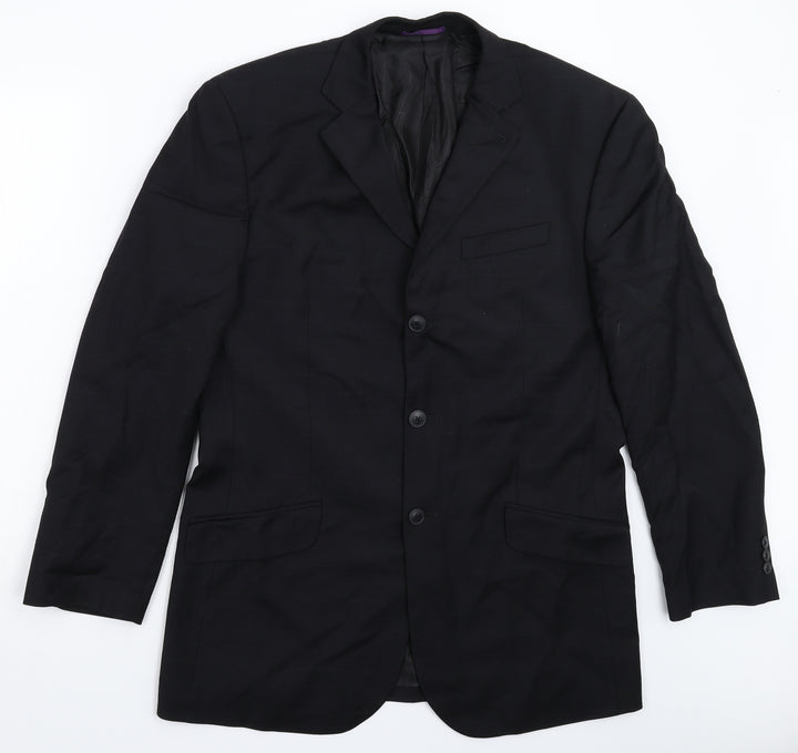 NEXT Mens Black Check Jacket Suit Jacket Size 40