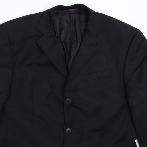 NEXT Mens Black Check  Jacket Suit Jacket Size 40