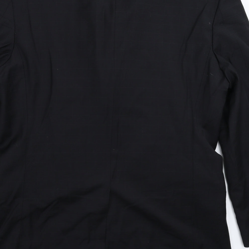 NEXT Mens Black Check  Jacket Suit Jacket Size 40