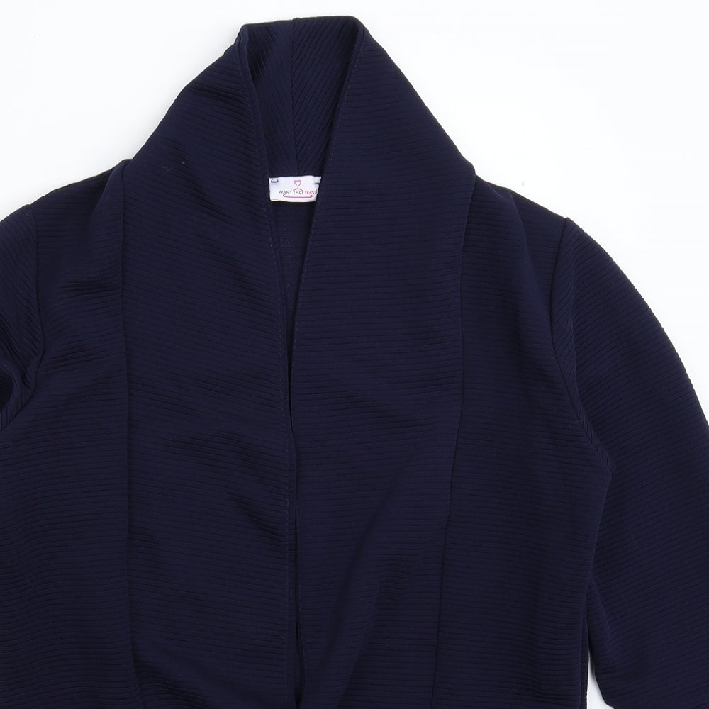 Want That Trend Womens Blue   Jacket  Size XL