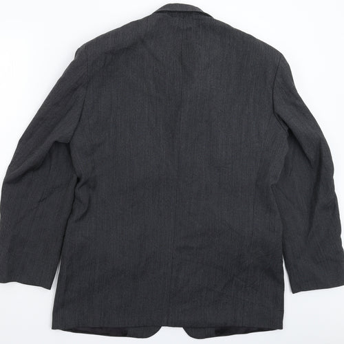 Marks and Spencer Mens Grey Striped  Jacket Suit Jacket Size 40