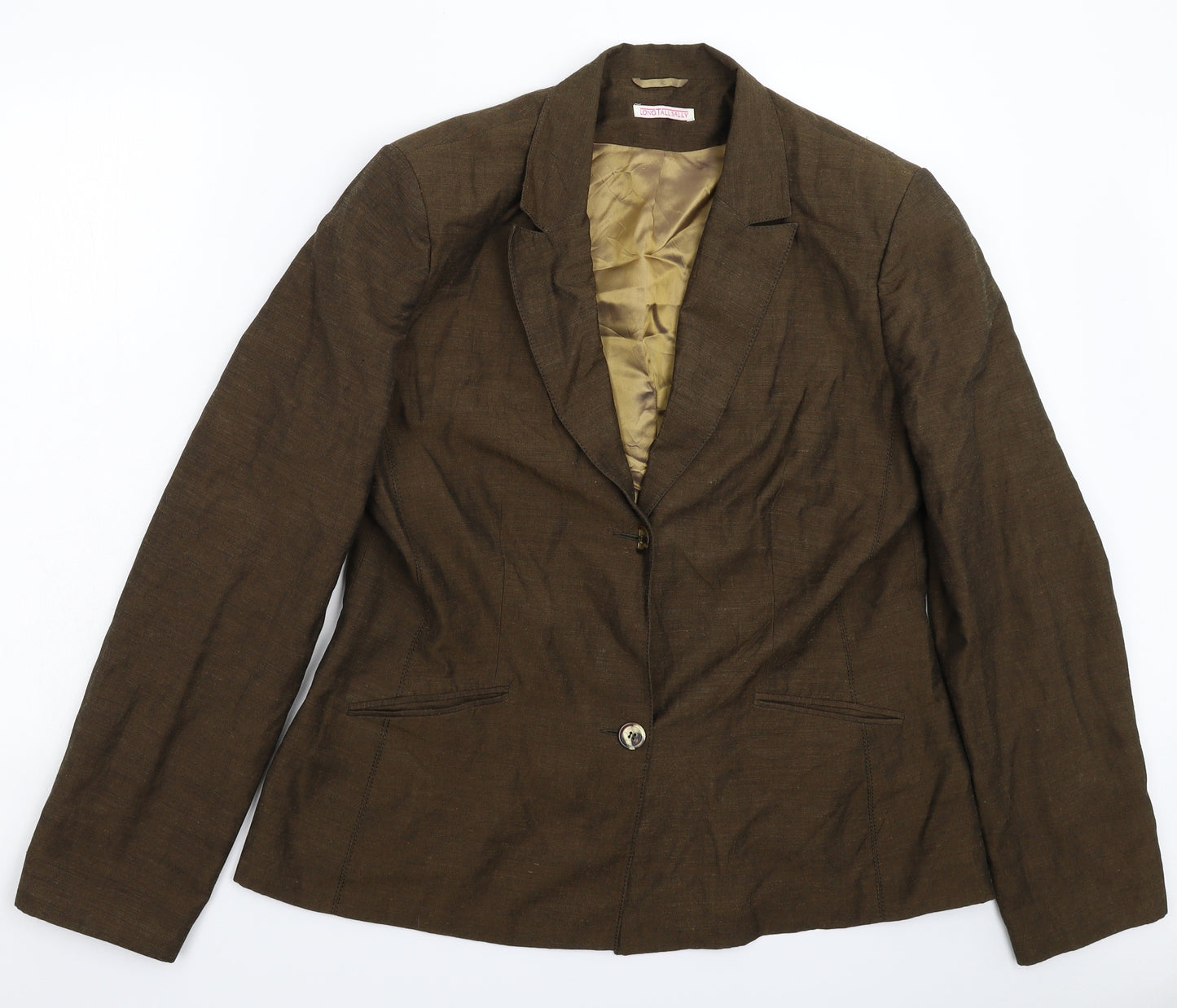 Long Tall Sally Womens Brown   Jacket Suit Jacket Size 20