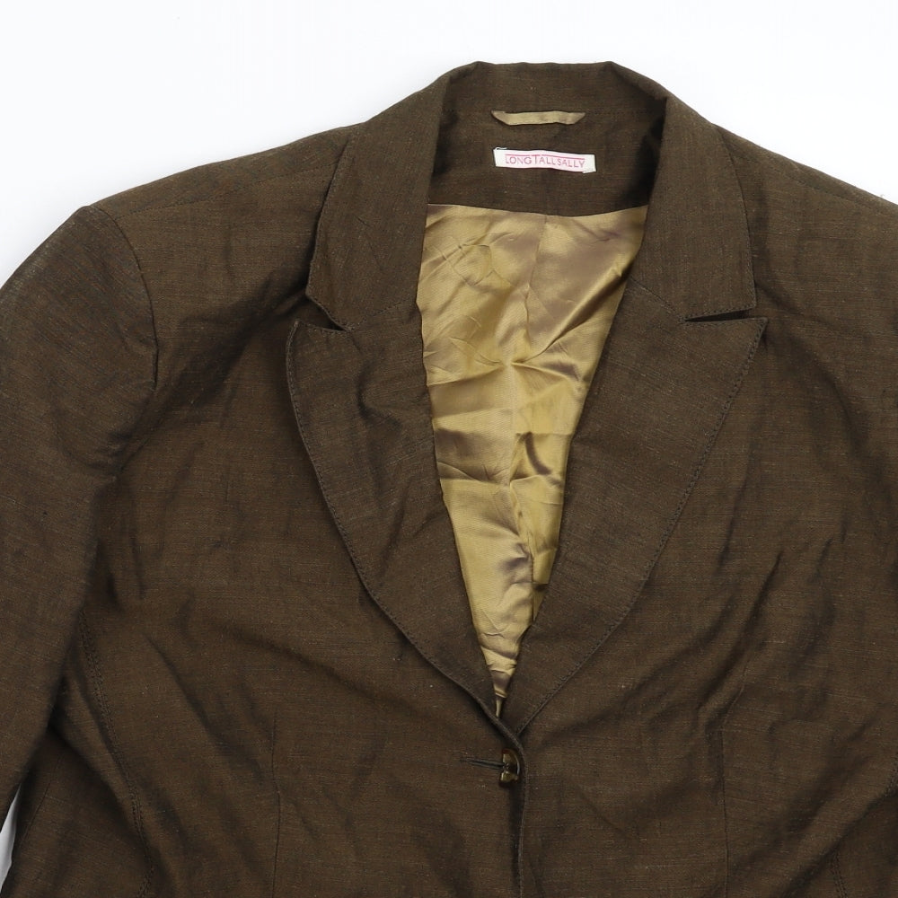 Long Tall Sally Womens Brown   Jacket Suit Jacket Size 20