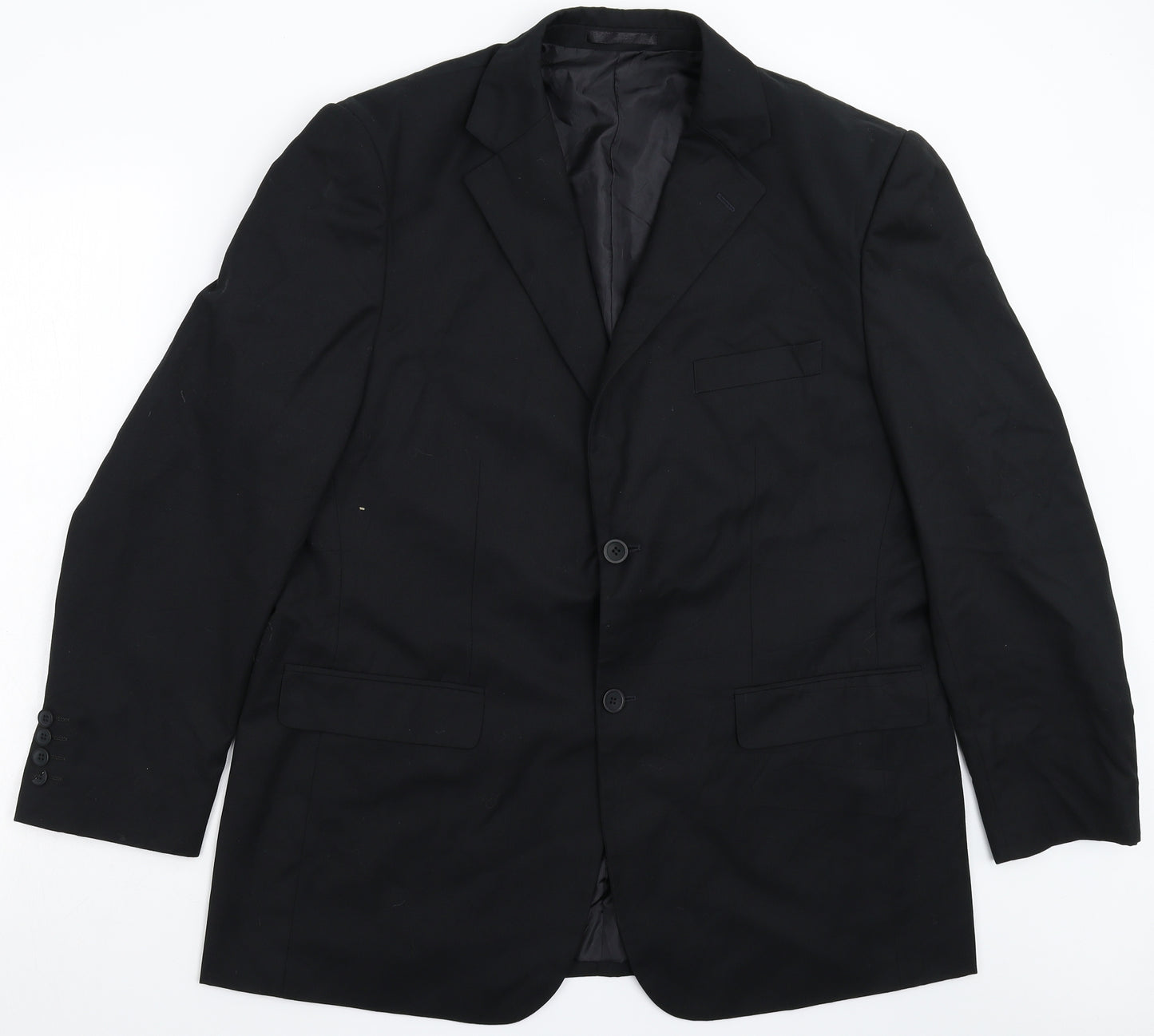 Milan Mens Black   Jacket Suit Jacket Size 46