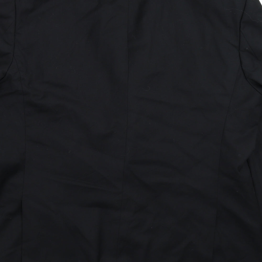 Milan Mens Black   Jacket Suit Jacket Size 46