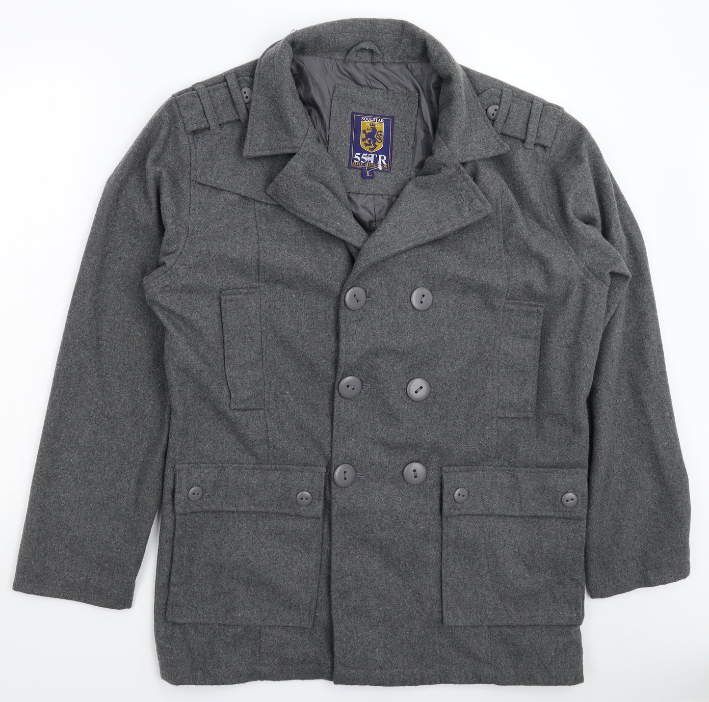 Soul Star Mens Grey   Jacket Blazer Size L