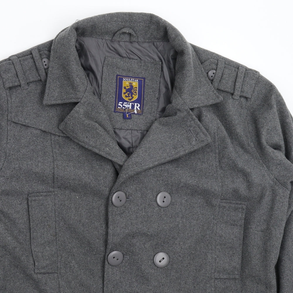 Soul Star Mens Grey   Jacket Blazer Size L