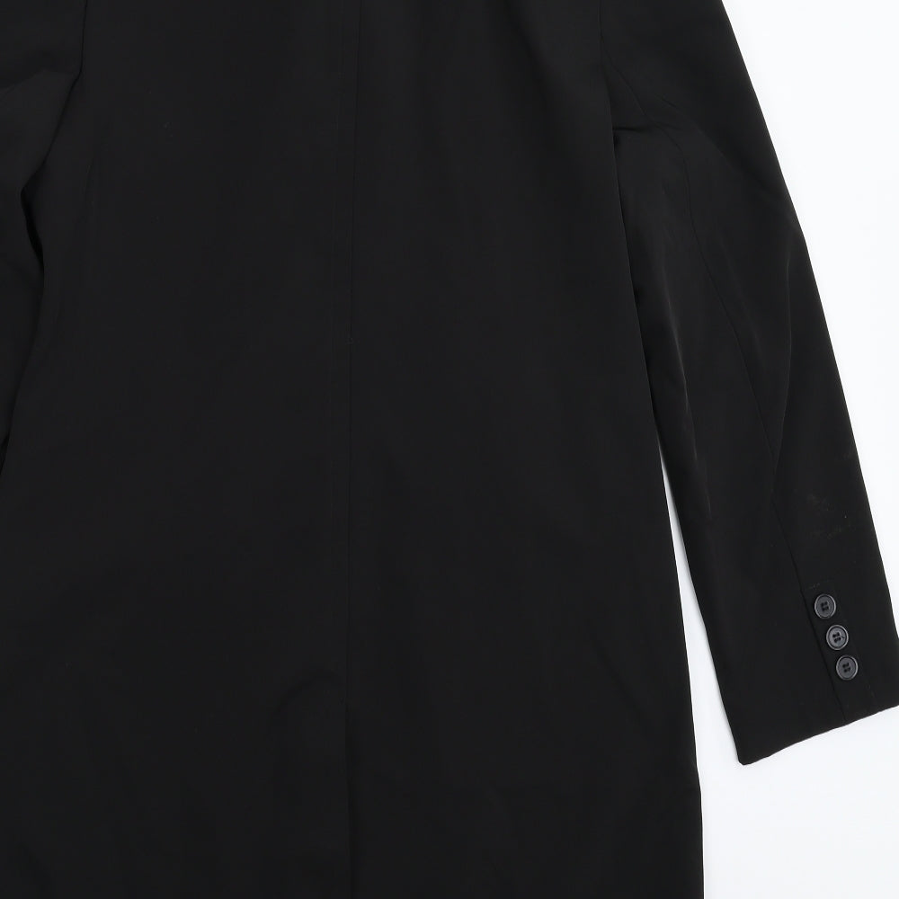 TU Womens Black   Pea Coat Coat Size 14