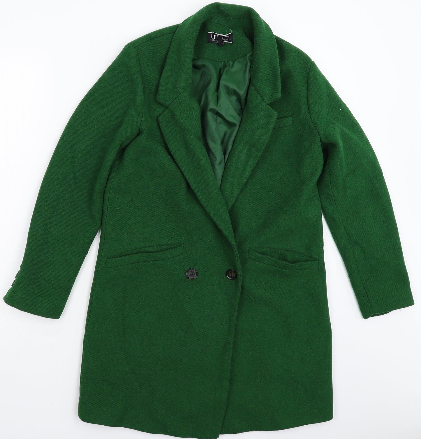 Zara Womens Green   Overcoat Coat Size XS