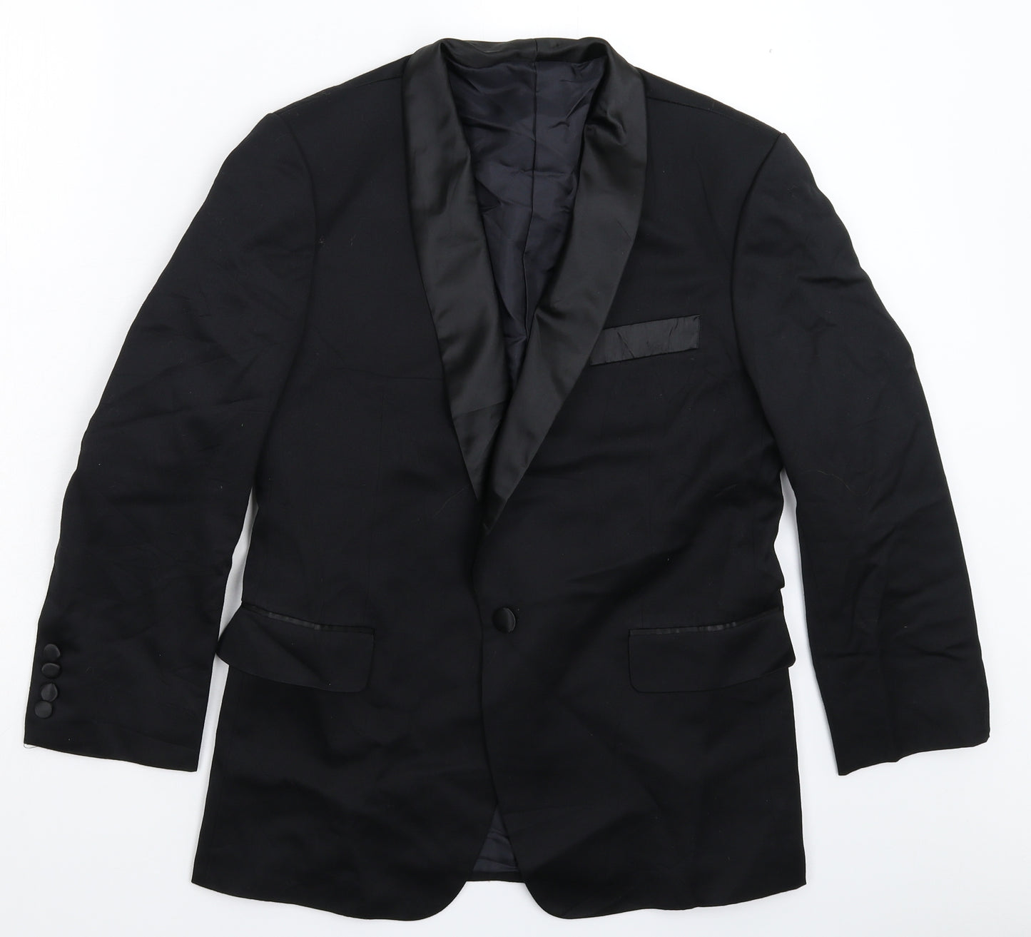 Canal Mens Black   Jacket Suit Jacket Size 36  - Dinner