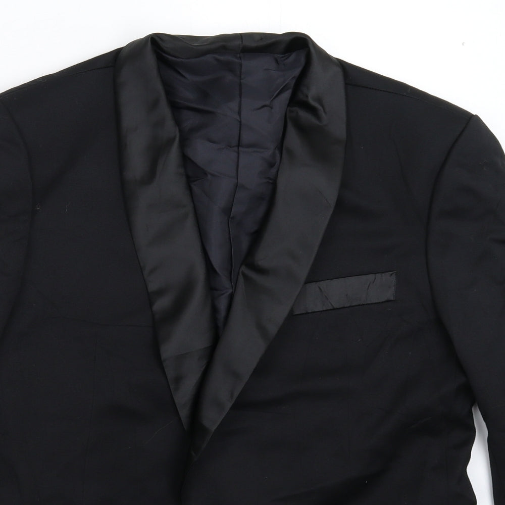 Canal Mens Black   Jacket Suit Jacket Size 36  - Dinner