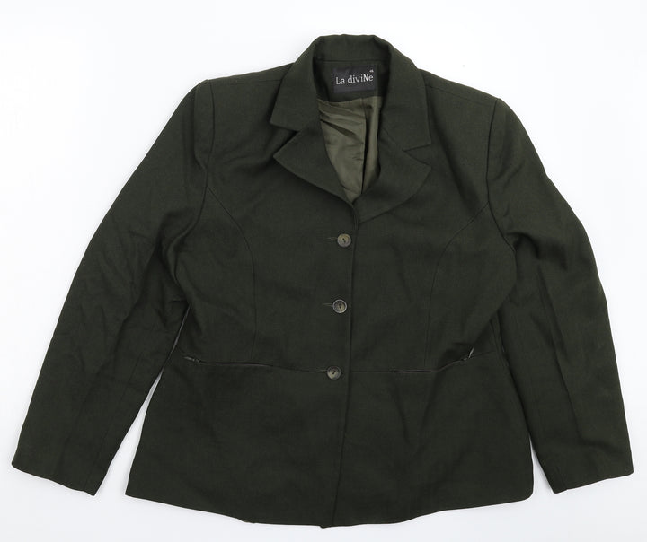 La Divine Womens Green   Jacket Blazer Size 16