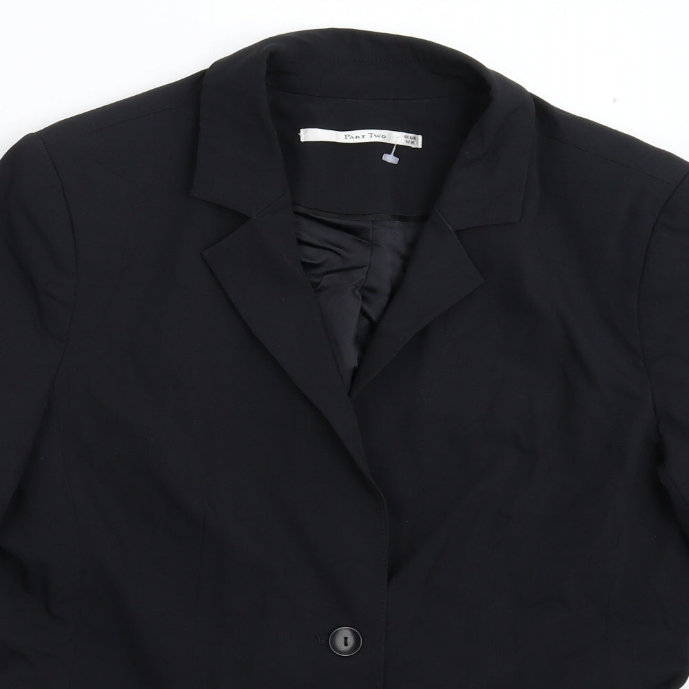 Part Two Womens Black   Jacket Suit Jacket Size 14