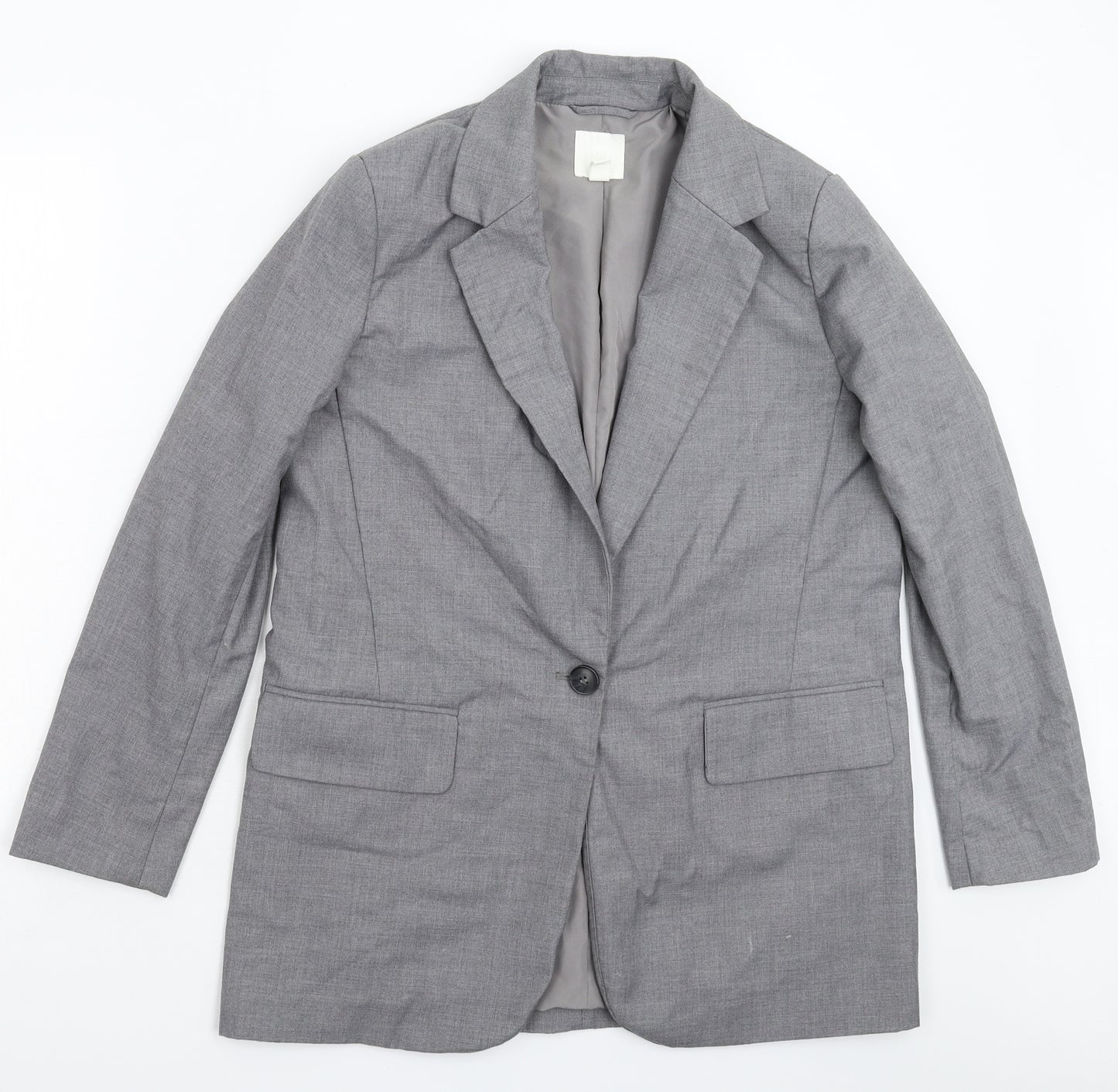 H&M Womens Grey   Jacket Suit Jacket Size S  - Oversized