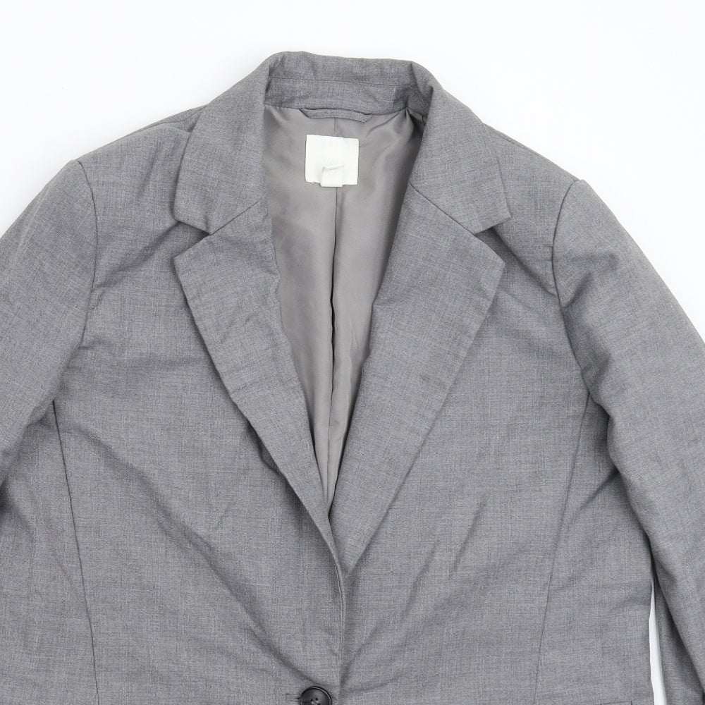 H&M Womens Grey   Jacket Suit Jacket Size S  - Oversized