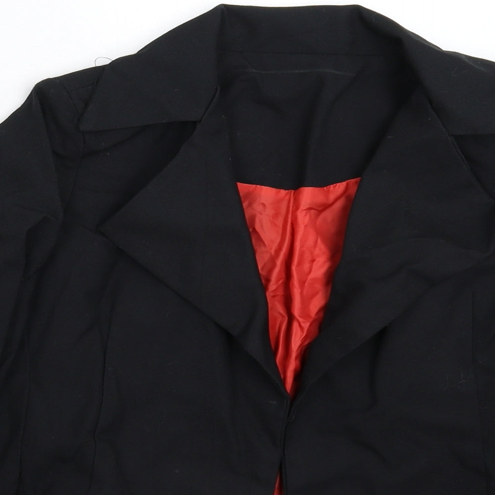 Preworn Girls Black   Jacket Blazer Size 13-14 Years