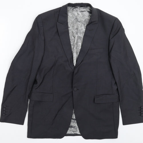 WILVORST Mens Grey   Jacket Suit Jacket Size 40