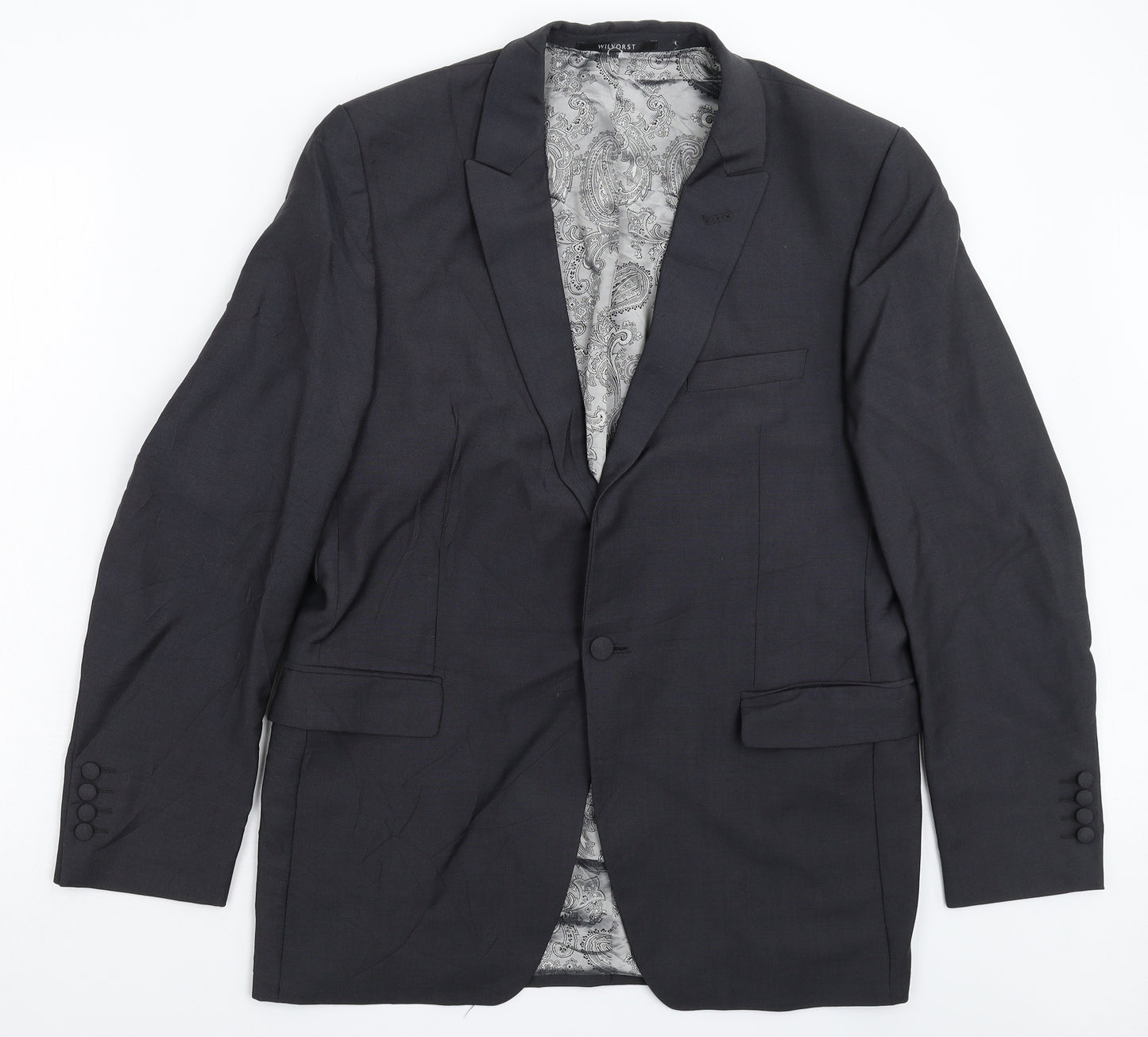 WILVORST Mens Grey   Jacket Suit Jacket Size 40