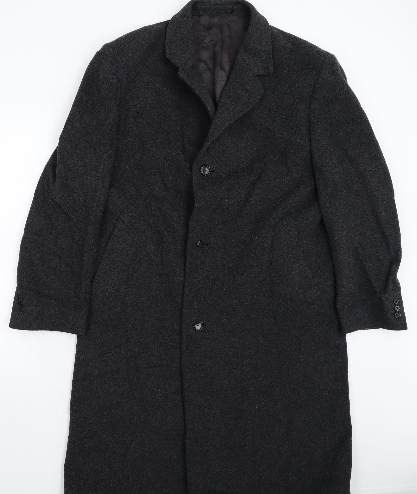 Horne Brother Mens Grey   Overcoat Coat Size M